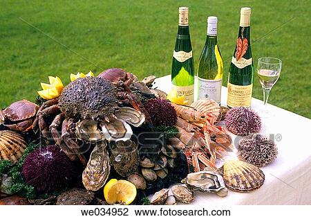 Seafood and Loire Valley wines (Gros Plant, Sancerre and Muscadet). France. View Large Photo Image Stock Image - Seafood and Loire Valley wines (Gros Plant, Sancerre and Muscadet). France.. Fotosearch