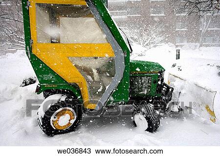 Sidewalk snow plow. View Large Photo Image Stock Image - Sidewalk snow plow.. Fotosearch
