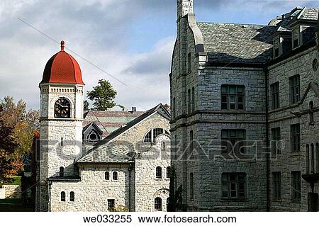 Stock Photography - Stone buildings of campus at Williams College, Williamstown. Massachusetts, USA. Fotosearch