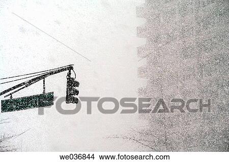 Street lamp during a snow storm in Manhattan View Large Photo Image Picture - Street lamp during a snow storm in Manhattan. Fotosearch