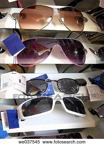 Stock Photography - Sunglasses for sale. Majorca, Balearic Islands, Spain. Fotosearch