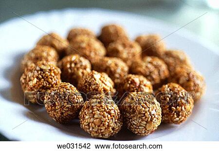 Sweet sesame balls (Tilgul). Sesamum Indicum. India. View Large Photo Image Stock Image - Sweet sesame balls (Tilgul). Sesamum Indicum. India.. Fotosearch