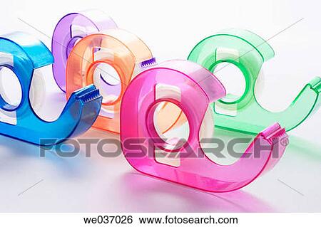Tape dispensers View Large Photo Image Stock Photograph - Tape dispensers. Fotosearch