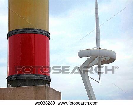 Telecommunications tower (1991) by Santiago Calatrava, Anella Ol? mpica. Barcelona. Catalonia, Spain View Large Photo Image Stock Photo - Telecommunications tower (1991) by Santiago Calatrava, Anella Ol? mpica. Barcelona. Catalonia, Spain. Fotosearch