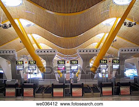 Stock Image - Terminal 4 Airport. Madrid. Spain.. Fotosearch