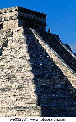 The Castle (Pyramid of Kukulcan), Mayan ruins of Chich? n Itzß. Yucatßn, Mexico View Large Photo Image Picture - The Castle (Pyramid of Kukulcan), Mayan ruins of Chich? n Itzß. Yucatßn, Mexico. Fotosearch