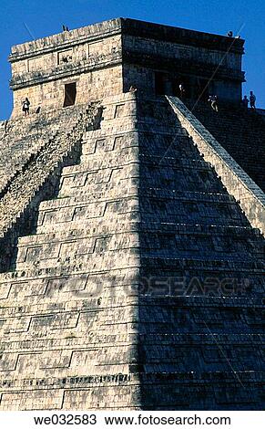 The Castle (Pyramid of Kukulcan), Mayan ruins of Chich? n Itzß. Yucatßn, Mexico View Large Photo Image Stock Image - The Castle (Pyramid of Kukulcan), Mayan ruins of Chich? n Itzß. Yucatßn, Mexico. Fotosearch