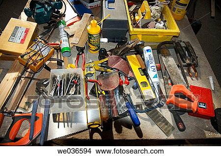 Tools on a worktop View Large Photo Image Picture - Tools on a worktop. Fotosearch