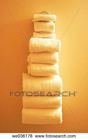 Towels in hotel View Large Photo Image Stock Photo - Towels in hotel. Fotosearch