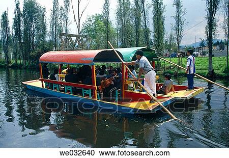 Trajineras (traditional ornated rafts), Xochimilco. Mexico D. F., Mexico View Large Photo Image Stock Image - Trajineras (traditional ornated rafts), Xochimilco. Mexico D. F., Mexico. Fotosearch