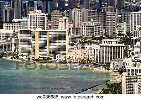 Waikiki, Oahu. Hawaii, USA View Large Photo Image Stock Photo - Waikiki, Oahu. Hawaii, USA. Fotosearch