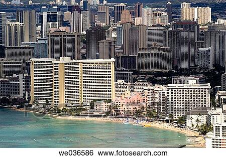 Waikiki, Oahu. Hawaii, USA View Large Photo Image Stock Photograph - Waikiki, Oahu. Hawaii, USA. Fotosearch