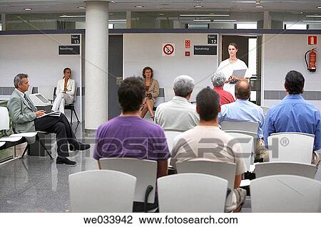 Stock Image - Waiting area, doctor's office. Fotosearch