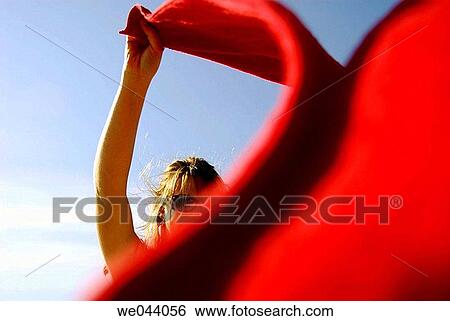 20 years old girl on beach wind blowing red towel. Kitsalano Beach. Vancouver. BC. Canada. View Large Photo Image Stock Photograph - 20 years old girl on beach wind blowing red towel. Kitsalano Beach. Vancouver. BC. Canada.. Fotosearch