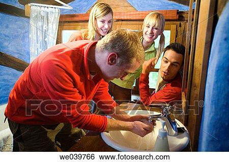 30's, bathroom, 20's View Large Photo Image Stock Photograph - 30's, bathroom, 20's. Fotosearch