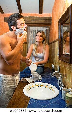 30's, bathroom, 20's View Large Photo Image Stock Photograph - 30's, bathroom, 20's. Fotosearch