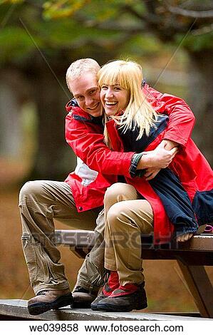 Stock Photo - 30's, Best friend, autumn, affection, 20's. Fotosearch