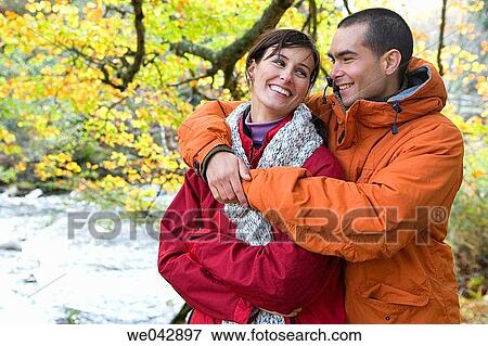 Stock Photo - 30's, bond, autumn, affection, 20's. Fotosearch