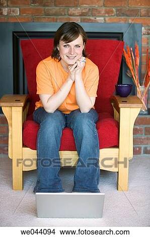 30's, break, at-home, armchair, 20's View Large Photo Image Picture - 30's, break, at-home, armchair, 20's. Fotosearch