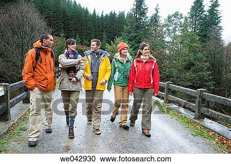 Stock Image - 30's, chat, autumn, 20's. Fotosearch