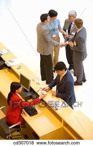 Admission desk, businessman, business, accreditation View Large Photo Image Stock Photo - Admission desk, businessman, business, accreditation. Fotosearch