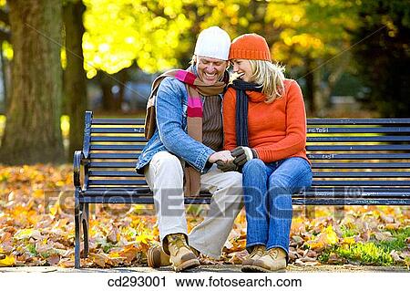 affection, bond, bench, autumn, 30's View Large Photo Image Stock Image - affection, bond, bench, autumn, 30's. Fotosearch