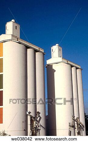 Agriculture, grain storage silos. Australia. View Large Photo Image Stock Image - Agriculture, grain storage silos. Australia.. Fotosearch