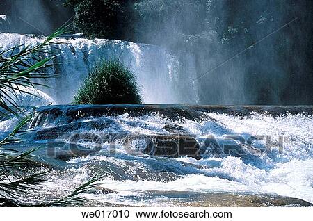 Agua Azul waterfalls. Chiapas, Mexico View Large Photo Image Stock Image - Agua Azul waterfalls. Chiapas, Mexico. Fotosearch