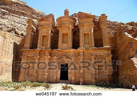 Al Deir (? The Monastery? ), Petra. Jordan View Large Photo Image Stock Photo - Al Deir (? The Monastery? ), Petra. Jordan. Fotosearch
