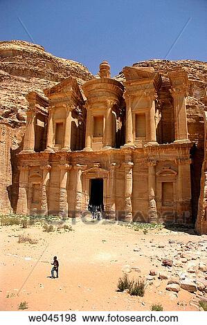 Stock Photo - Al Deir (? The Monastery? ), Petra. Jordan. Fotosearch