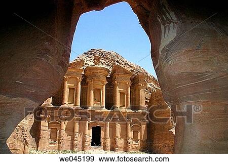 Al Deir (? The Monastery? ), Petra. Jordan View Large Photo Image Stock Photo - Al Deir (? The Monastery? ), Petra. Jordan. Fotosearch