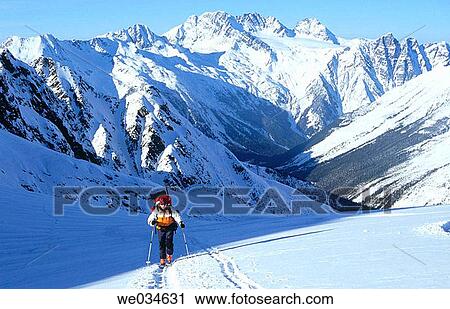 Alpine touring. Selkirk Mountains. Canada. View Large Photo Image Stock Image - Alpine touring. Selkirk Mountains. Canada.. Fotosearch