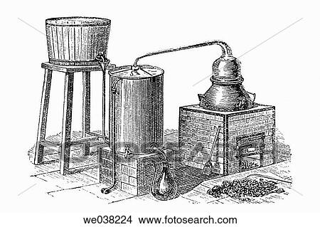 Antiquated alembic. Antique drawing. 1920. View Large Photo Image Picture - Antiquated alembic. Antique drawing. 1920.. Fotosearch
