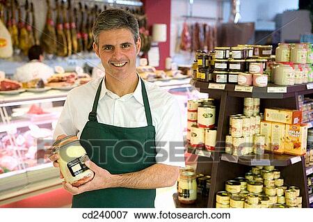 apron, Butcher's shop, butcher, 30's View Large Photo Image Stock Photo - apron, Butcher's shop, butcher, 30's. Fotosearch