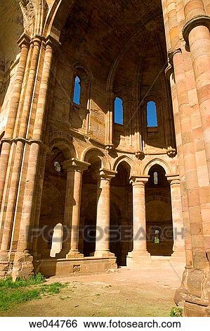 Apse of church, ruins of Santa Maria de Moreruela Cistercian monastery (12th century). Zamora province, Castilla-Le? n, Spain View Large Photo Image Stock Photograph - Apse of church, ruins of Santa Maria de Moreruela Cistercian monastery (12th century). Zamora province, Castilla-Le? n, Spain. Fotosearch