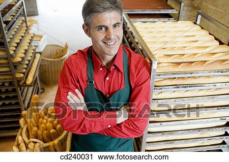 Arms crossed, Baker's shop, baker, arms folded, 30's View Large Photo Image Stock Image - Arms crossed, Baker's shop, baker, arms folded, 30's. Fotosearch