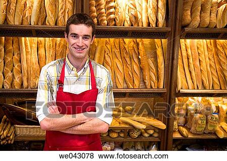 Arms crossed, Baker's shop, baker, arms folded, 30's View Large Photo Image Stock Photo - Arms crossed, Baker's shop, baker, arms folded, 30's. Fotosearch