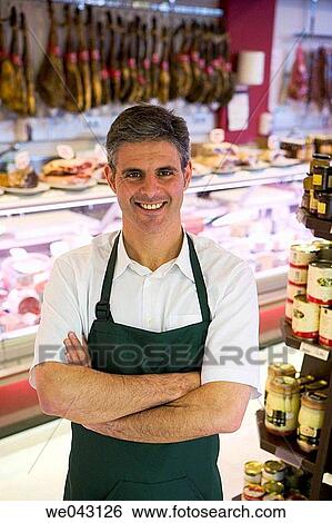 Arms crossed, charcuterie, arms folded, apron View Large Photo Image Stock Photograph - Arms crossed, charcuterie, arms folded, apron. Fotosearch