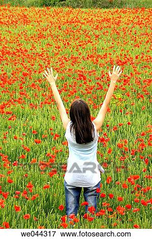 Arms open, back view, Arms raised, allergy View Large Photo Image Stock Photo - Arms open, back view, Arms raised, allergy. Fotosearch