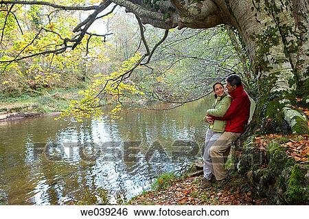 Stock Photograph - autumn, bonding, bond, affection. Fotosearch