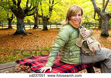 autumn, calm, backpack, 30's View Large Photo Image Stock Image - autumn, calm, backpack, 30's. Fotosearch