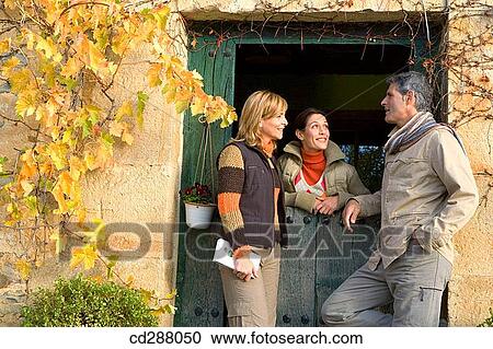 autumn, chat, 30's View Large Photo Image Stock Image - autumn, chat, 30's. Fotosearch