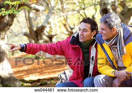 Stock Image - autumn, chat, 30's. Fotosearch