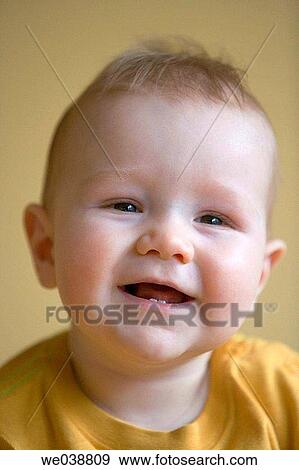 Stock Photo - baby, boy, blond, 12. Fotosearch
