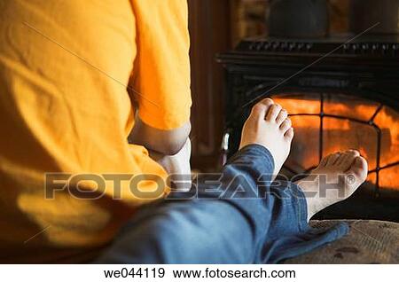 back view, chilling out, calm, barefoot, at-home View Large Photo Image Stock Photo - back view, chilling out, calm, barefoot, at-home. Fotosearch