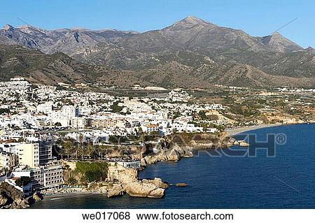 Stock Photo - Balc? n de Europa, Nerja. La Axarqu? a, Costa del Sol. Mßlaga province, Andalusia, Spain. Fotosearch