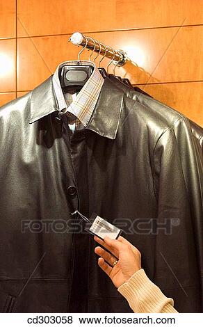 Stock Photo - bar, barcode, Clothing store, commerce. Fotosearch