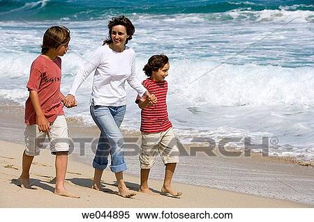 barefoot, beach, boy, calm View Large Photo Image Stock Photography - barefoot, beach, boy, calm. Fotosearch