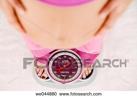 Bathroom scale, belly, contemporary, Female View Large Photo Image Stock Image - Bathroom scale, belly, contemporary, Female. Fotosearch