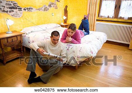 Stock Photography - bed, bedroom, contemporary. Fotosearch